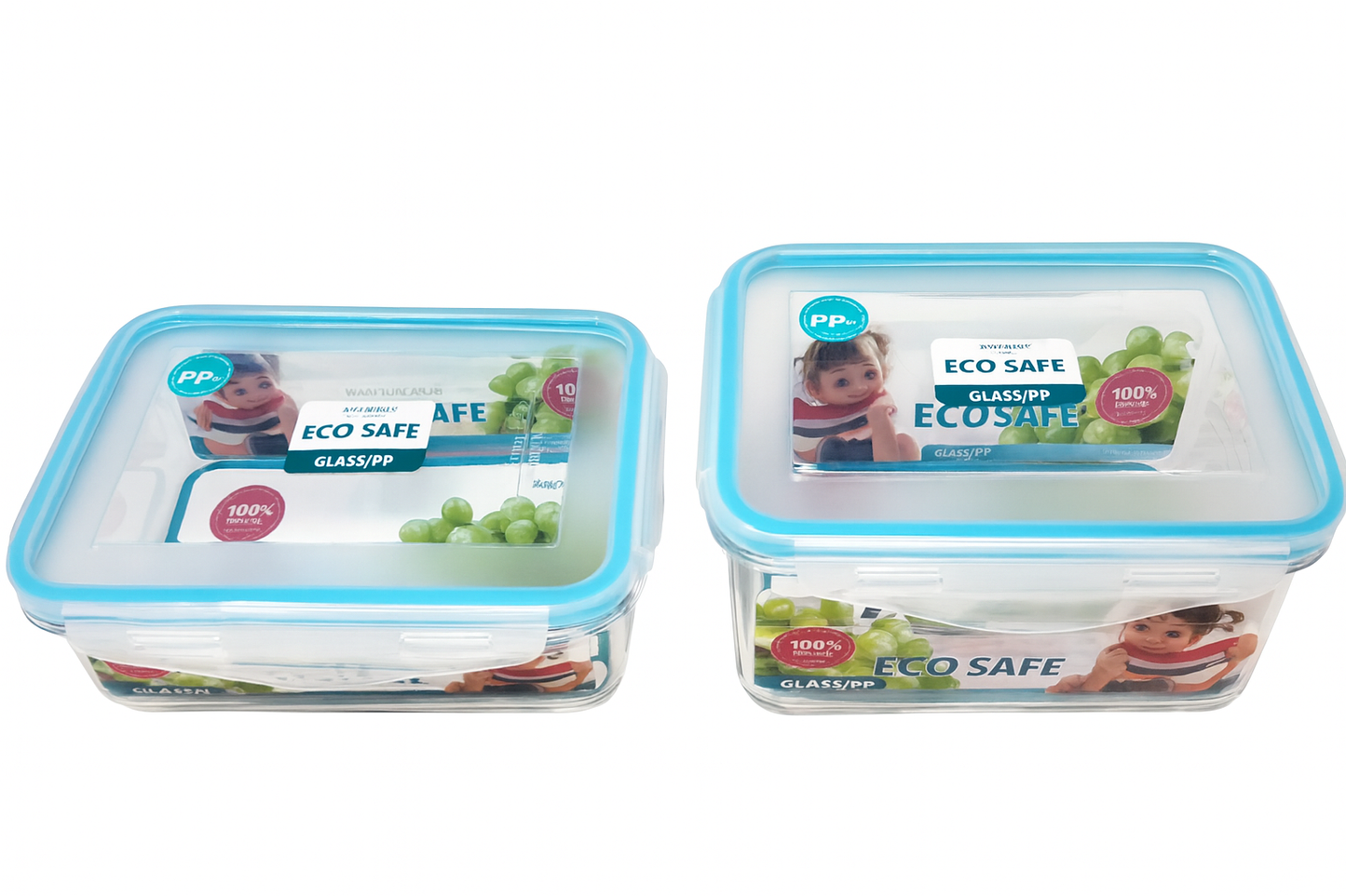 Rectangle Air tight Plastic Container 1L (15p)