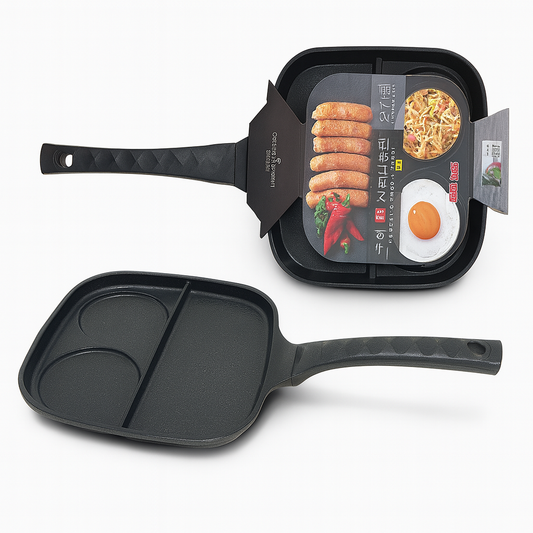 27cm 3 Section Square Grill Pan (10p)