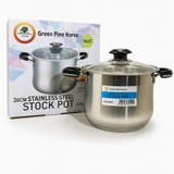 S/S Stock Pot 8QT(20cm) | 10QT(22cm) | 13QT(24cm) | 15QT(26cm) | 18QT(28cm) ONLY SELL AS SET