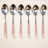 Small Rose Porcelain Spoon 6p set