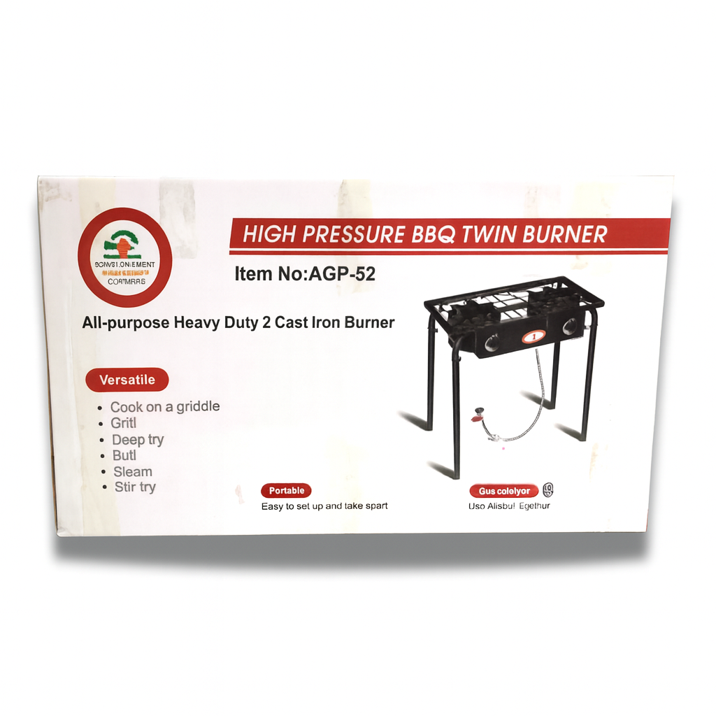 Propane High Pressure Twin Burner with Stand
