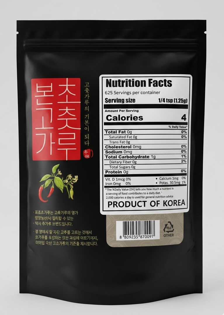 본초 Red Pepper Chili powder (Made in Korea) (Spicy) (500g) (20p)