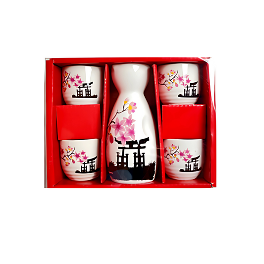 Sakura Blossom Pink Sake Set (5p)