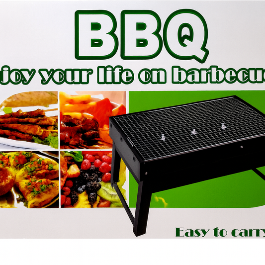 Portable Rectangular BBQ Grill 43x30