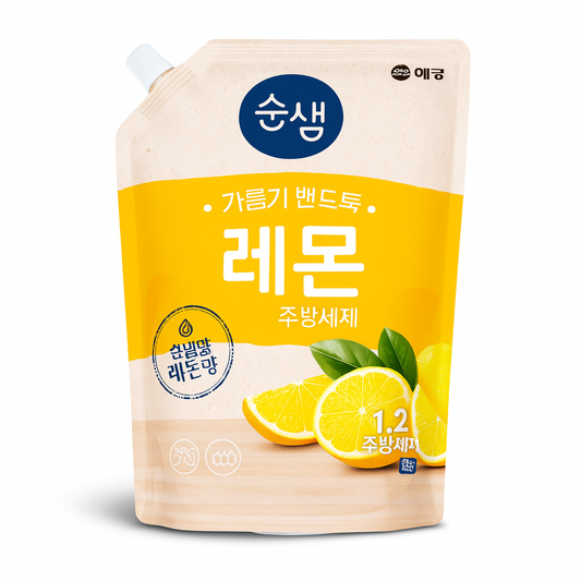 1.2L Pure Soonsam Lemon Dish Soap Refill (10p)