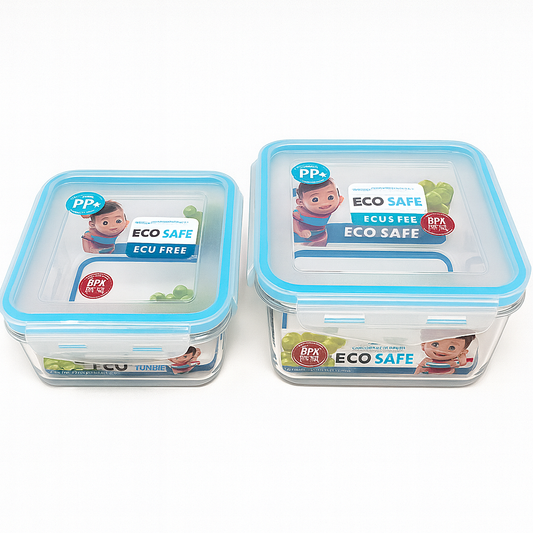 Rectangle Air tight Plastic Container 0.8L (5p)
