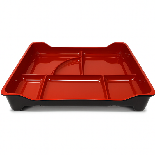 (Red) Japanese Lunch Tray (B08)