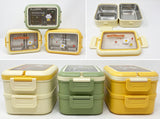 스텐 도시락 2단 2-Tier Lunch Bento box