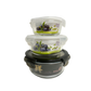 640ml Glass lock circle (24p)